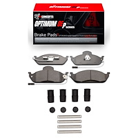 Optimum OE Brake Pads & Hardware Kit, 1998-2005 Mercedes-Benz, Position: Front