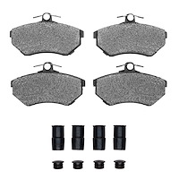 Optimum OE Brake Pads & Hardware Kit, 1988-1992 Audi/Porsche/Volkswagen, Position: Front