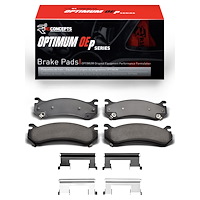 Optimum OE Brake Pads & Hardware Kit, 1999-2013 GM, Position: Front & Rear