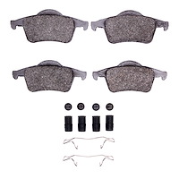 Optimum OE Brake Pads & Hardware Kit, 1999-2009 Volvo, Position: Rear