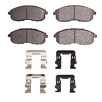 Optimum OE Brake Pads & Hardware Kit, 2007-2014 Suzuki, Position: Front