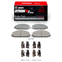 Optimum OE Brake Pads & Hardware Kit, Fits Select GM, Position: Front & Rear