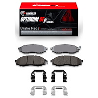 Optimum OE Brake Pads & Hardware Kit, 2000-2004 Infiniti/Nissan, Position: Front