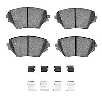Optimum OE Brake Pads & Hardware Kit, 2001-2005 Lexus/Toyota/Scion, Position: Front