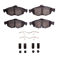 Optimum OE Brake Pads & Hardware Kit, 2001-2006 Mopar, Position: Front