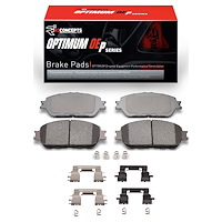 Optimum OE Brake Pads & Hardware Kit, 2002-2006 Lexus/Toyota/Scion, Position: Front