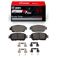 Optimum OE Brake Pads & Hardware Kit, 2004-2010 Lexus/Toyota/Scion, Position: Front