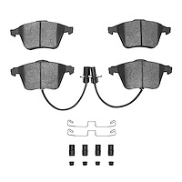 Optimum OE Brake Pads & Hardware Kit, 2001-2005 Audi/Porsche/Volkswagen, Position: Front