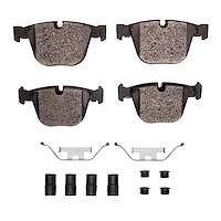 Optimum OE Brake Pads & Hardware Kit, 2002-2013 Fits Multiple Makes/Models, Position: Rear