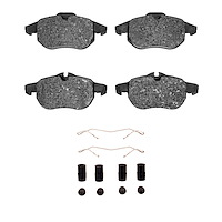 Optimum OE Brake Pads & Hardware Kit, 2003-2011 GM, Position: Front