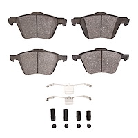 Optimum OE Brake Pads & Hardware Kit, 2003-2009 Volvo, Position: Front