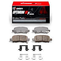 Optimum OE Brake Pads & Hardware Kit, 2004-2016 GM, Position: Rear