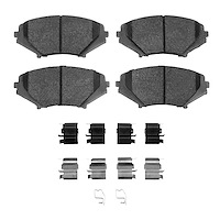 Optimum OE Brake Pads & Hardware Kit, 2004-2011 Ford/Lincoln/Mercury/Mazda, Position: Front