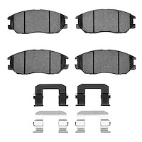 Optimum OE Brake Pads & Hardware Kit, 2004-2006 Kia/Hyundai/Genesis, Position: Front