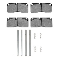 Optimum OE Brake Pads & Hardware Kit, 1987-2012 Fits Multiple Makes/Models, Position: Front & Rear