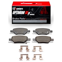 Optimum OE Brake Pads & Hardware Kit, 2004-2012 GM, Position: Rear
