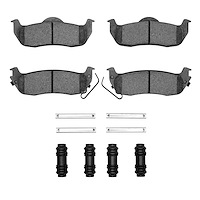 Optimum OE Brake Pads & Hardware Kit, 2004-2015 Infiniti/Nissan, Position: Rear