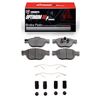 Optimum OE Brake Pads & Hardware Kit, 2004-2018 Ford/Lincoln/Mercury/Mazda, Position: Front