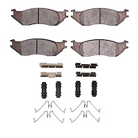 Optimum OE Brake Pads & Hardware Kit, 2004-2006 Ford/Lincoln/Mercury/Mazda, Position: Front