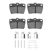 Optimum OE Brake Pads & Hardware Kit, 2004-2005 Lexus/Toyota/Scion, Position: Rear
