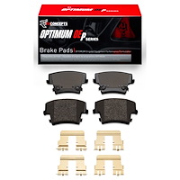 Optimum OE Brake Pads & Hardware Kit, Fits Select Mopar, Position: Rear