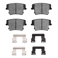 Optimum OE Brake Pads & Hardware Kit, 2006-2014 Mopar, Position: Rear