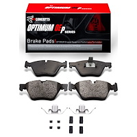 Optimum OE Brake Pads & Hardware Kit, 2011-2016 BMW, Position: Front