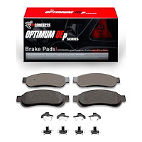 Optimum OE Brake Pads & Hardware Kit, 2005-2010 Ford/Lincoln/Mercury/Mazda, Position: Rear