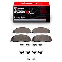 Optimum OE Brake Pads & Hardware Kit, 2005-2012 Ford/Lincoln/Mercury/Mazda, Position: Front
