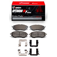 Optimum OE Brake Pads & Hardware Kit, 2005-2021 Subaru, Position: Front