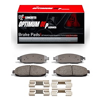 Optimum OE Brake Pads & Hardware Kit, 2005-2010 Mopar, Position: Front