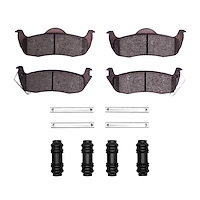 Optimum OE Brake Pads & Hardware Kit, 2005-2010 Mopar, Position: Rear