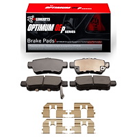 Optimum OE Brake Pads & Hardware Kit, 2005-2010 Acura/Honda, Position: Rear