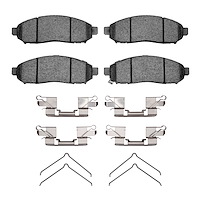 Optimum OE Brake Pads & Hardware Kit, Fits Select Fits Multiple Makes/Models, Position: Front