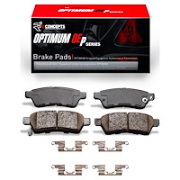 Optimum OE Brake Pads & Hardware Kit, Fits Select Fits Multiple Makes/Models, Position: Rear