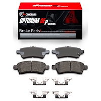 Optimum OE Brake Pads & Hardware Kit, 2005-2012 Infiniti/Nissan, Position: Rear