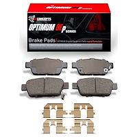 Optimum OE Brake Pads & Hardware Kit, 2006-2014 Acura/Honda, Position: Rear