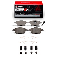 Optimum OE Brake Pads & Hardware Kit, 2005-2018 Audi/Porsche/Volkswagen, Position: Front