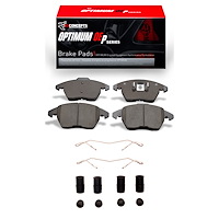 Optimum OE Brake Pads & Hardware Kit, 2005-2019 Audi/Porsche/Volkswagen, Position: Front