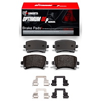 Optimum OE Brake Pads & Hardware Kit, 2008-2016 Audi/Porsche/Volkswagen, Position: Rear