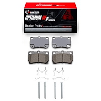 Optimum OE Brake Pads & Hardware Kit, 2006-2013 Lexus/Toyota/Scion, Position: Rear