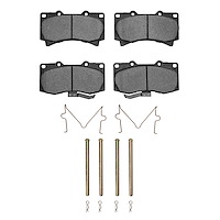 Optimum OE Brake Pads & Hardware Kit, 2006-2010 GM, Position: Front