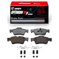 Optimum OE Brake Pads & Hardware Kit, 2005-2018 Mercedes-Benz, Position: Rear