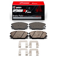 Optimum OE Brake Pads & Hardware Kit, 2005-2011 Kia/Hyundai/Genesis, Position: Front