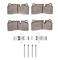 Optimum OE Brake Pads & Hardware Kit, 2008-2021 Audi/Porsche/Volkswagen, Position: Rear