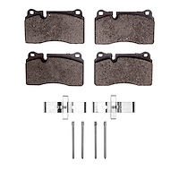 Optimum OE Brake Pads & Hardware Kit, 2006-2019 Fits Multiple Makes/Models, Position: Front & Rear
