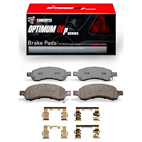 Optimum OE Brake Pads & Hardware Kit, 2006-2012 GM, Position: Front