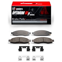 Optimum OE Brake Pads & Hardware Kit, 2004-2007 Infiniti/Nissan, Position: Front