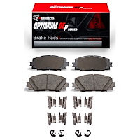 Optimum OE Brake Pads & Hardware Kit, 2006-2018 Lexus/Toyota/Scion, Position: Front