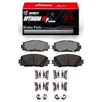Optimum OE Brake Pads & Hardware Kit, Fits Select Lexus/Toyota/Scion, Position: Front
